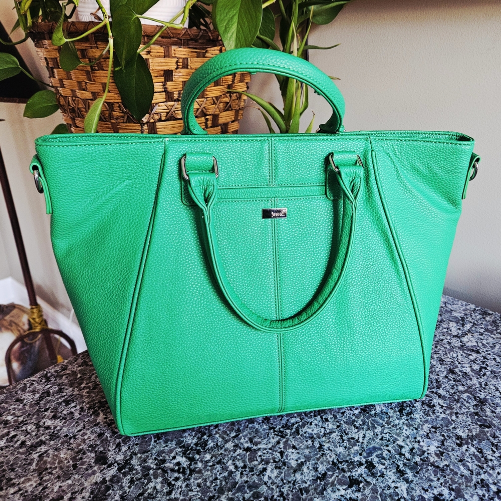 Jewell By Thirty-One Vibrant Green Tote Handbag